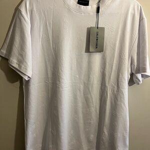 Balenciaga Embossed White Tee